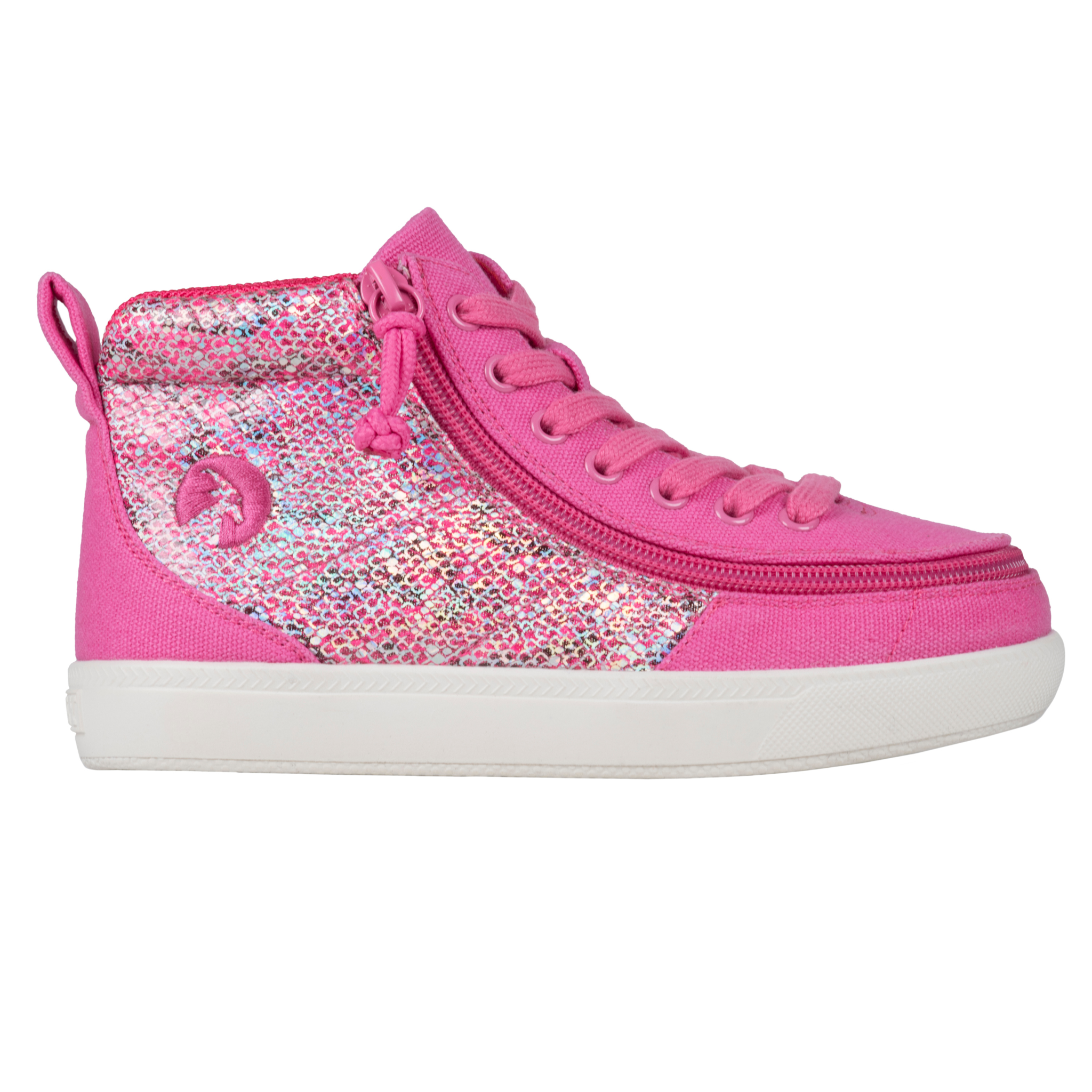 Billy Footwear (Toddlers) MDR II Fit - High Top Fuchsia Snake Canvas Shoes - CLEARANCE