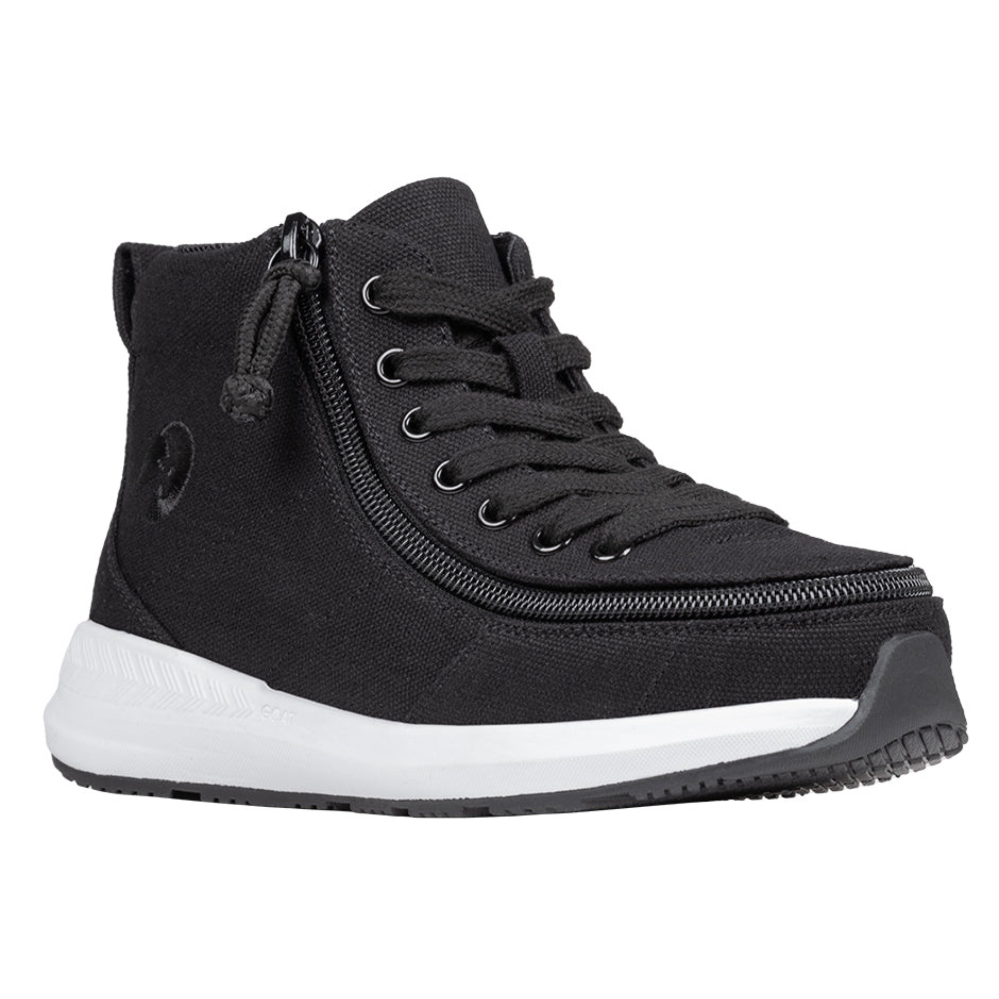 Billy Footwear (Kids) - High Top Goat Black Canvas Shoes