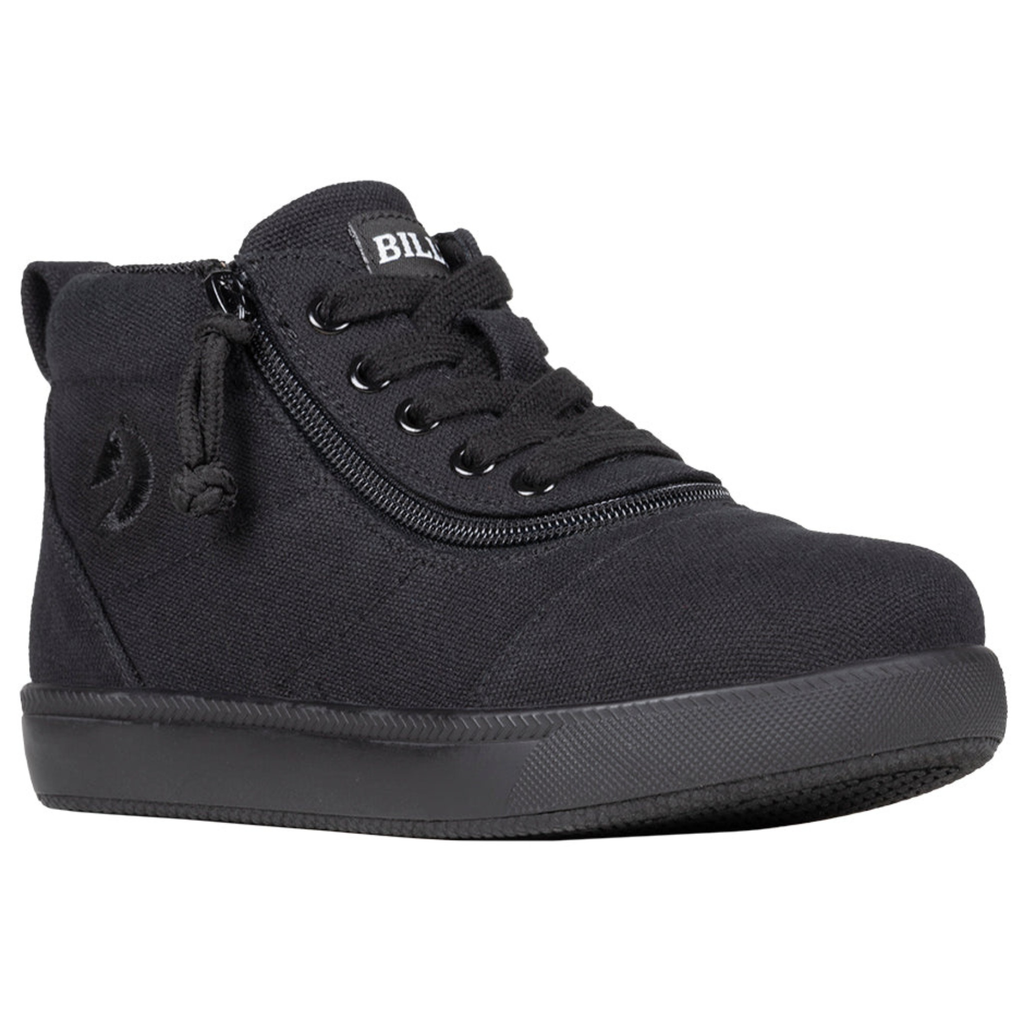 Billy Footwear (Kids) MDR II Fit Short Wrap - High Top Black To The Floor Canvas Shoes