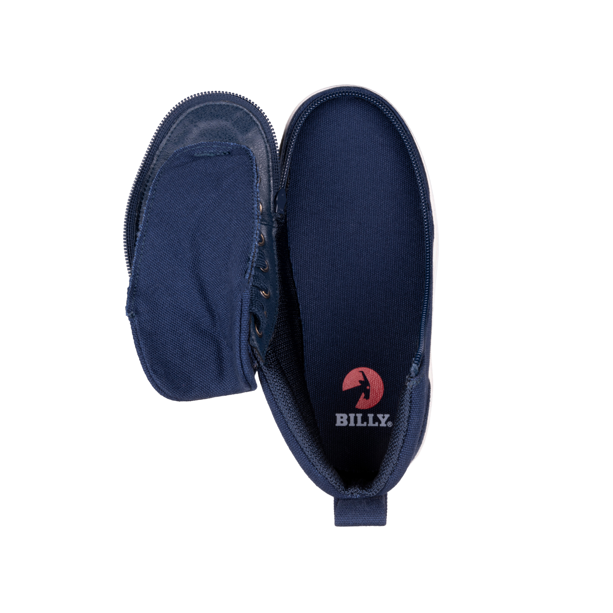 Billy Footwear (Toddlers) MDR II Fit - High Top Navy Canvas Shoes
