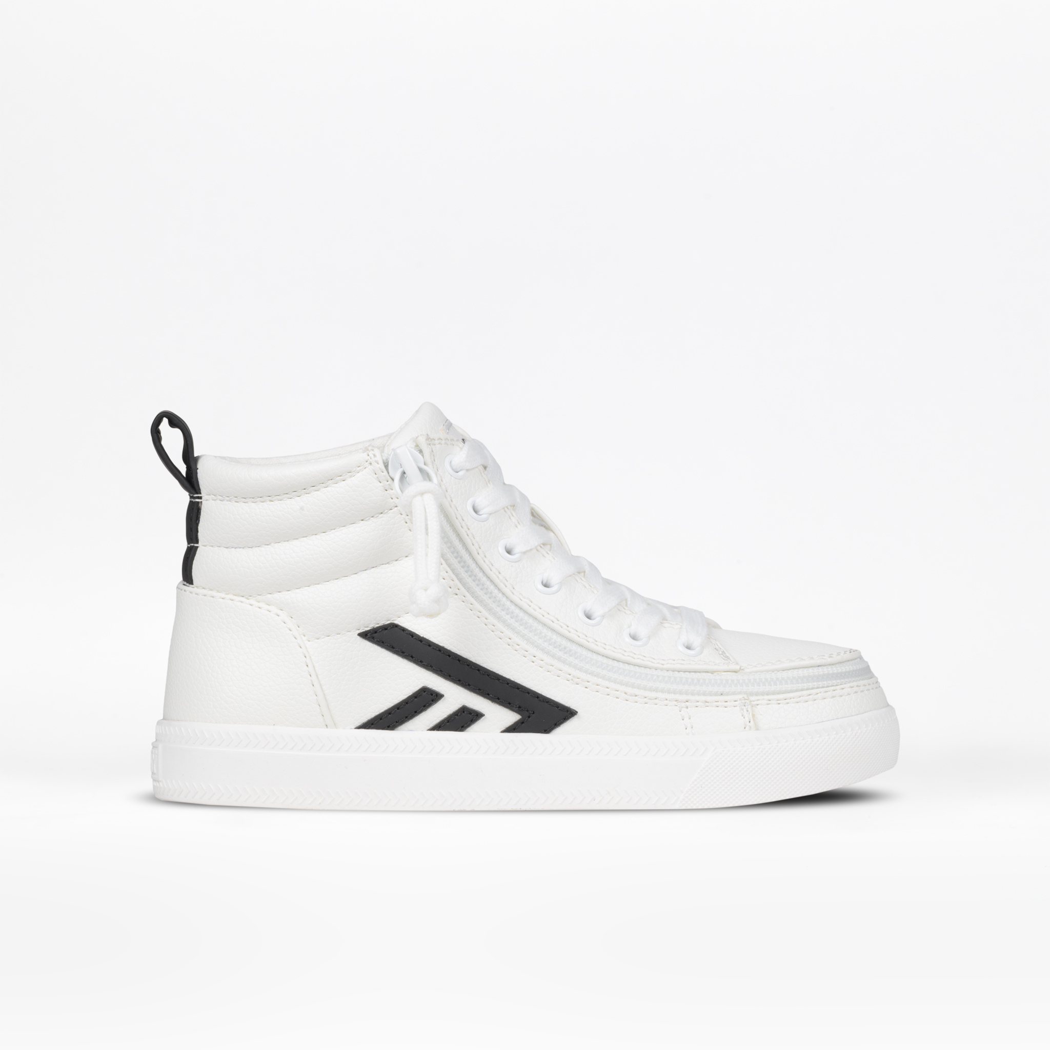 Billy Footwear (Mens) - High Top White/Black CS Faux Leather Shoes