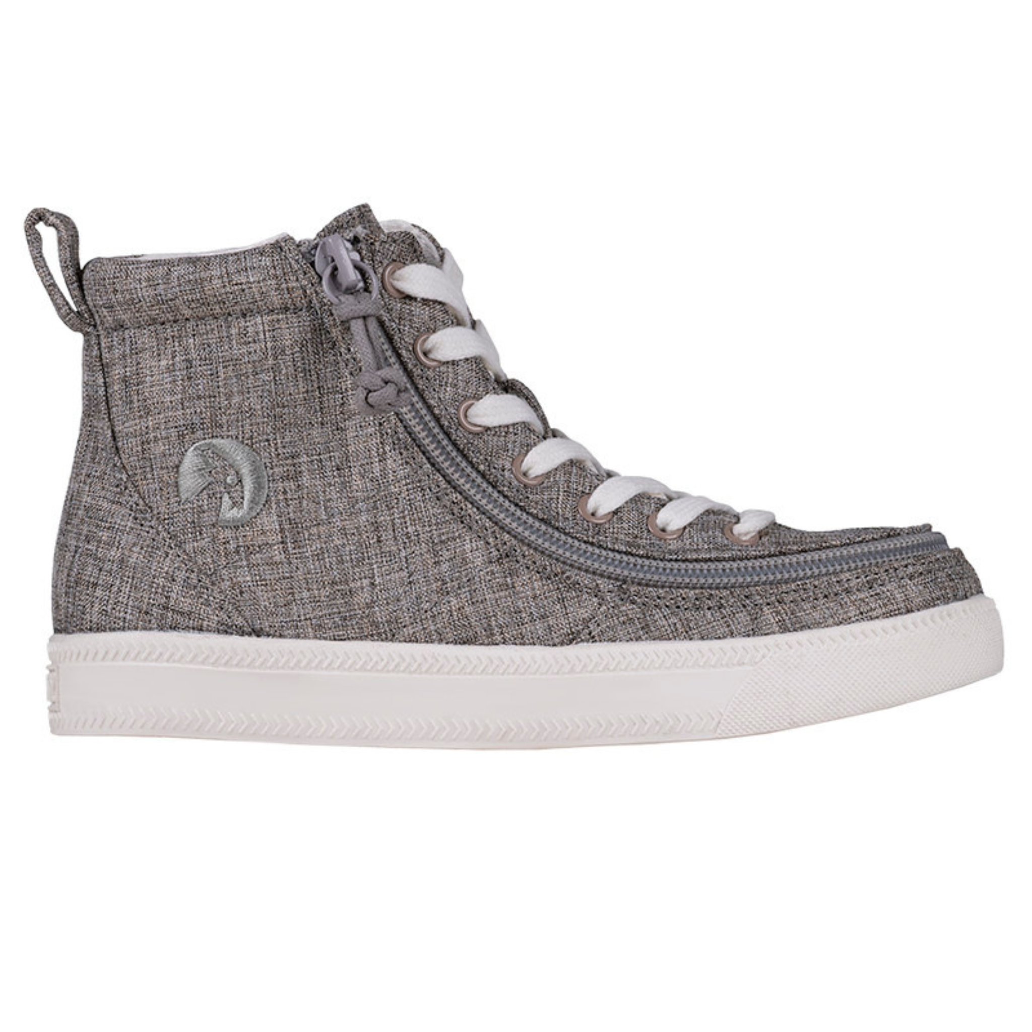 Billy Footwear (Kids) - High Top Linen Darker Grey Jersey Shoes - CLEARANCE