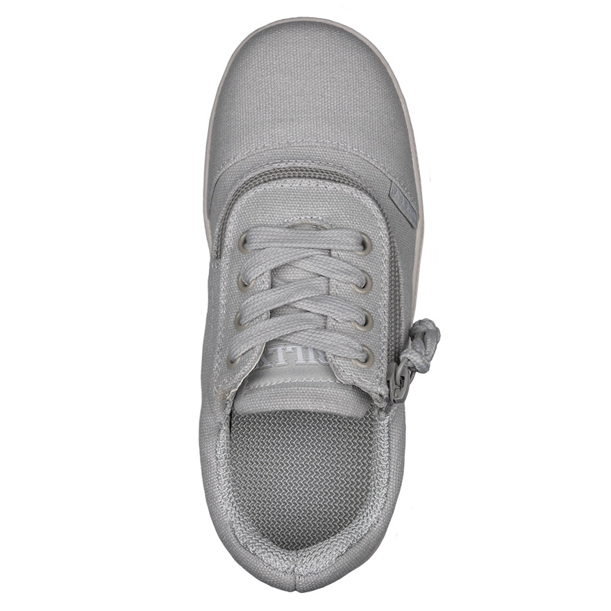 Billy Footwear (Kids) DR Fit Short Wrap - Low Top Grey Canvas Shoes - CLEARANCE