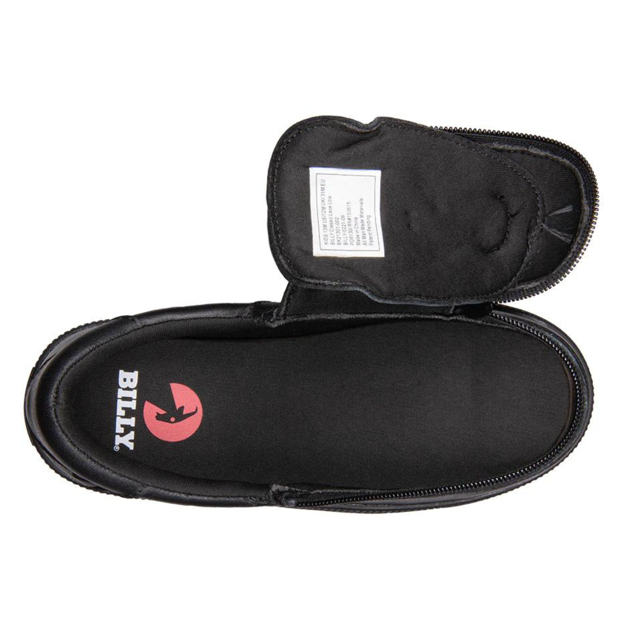 Billy Footwear (Kids) DR II Fit - Low Top Black Leather Shoes