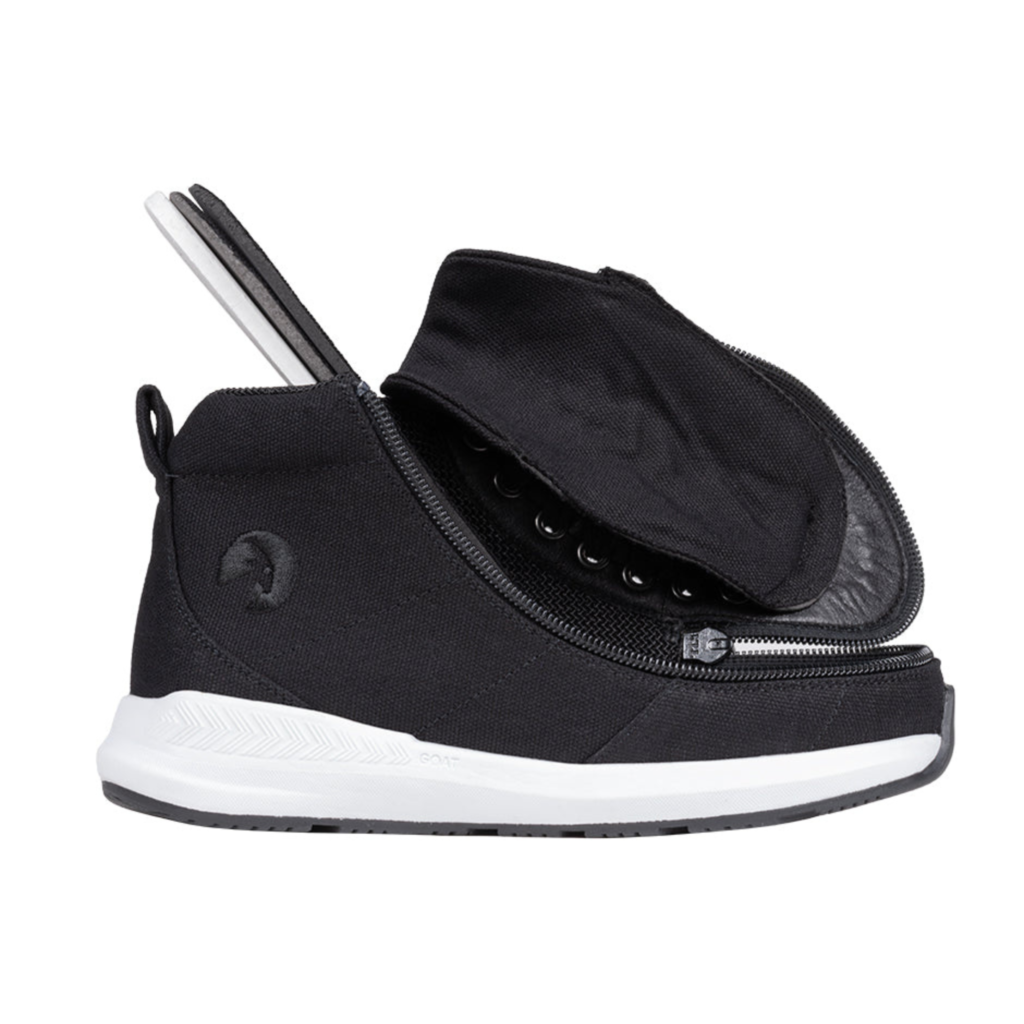 Billy Footwear (Kids) - High Top Goat Black Canvas Shoes