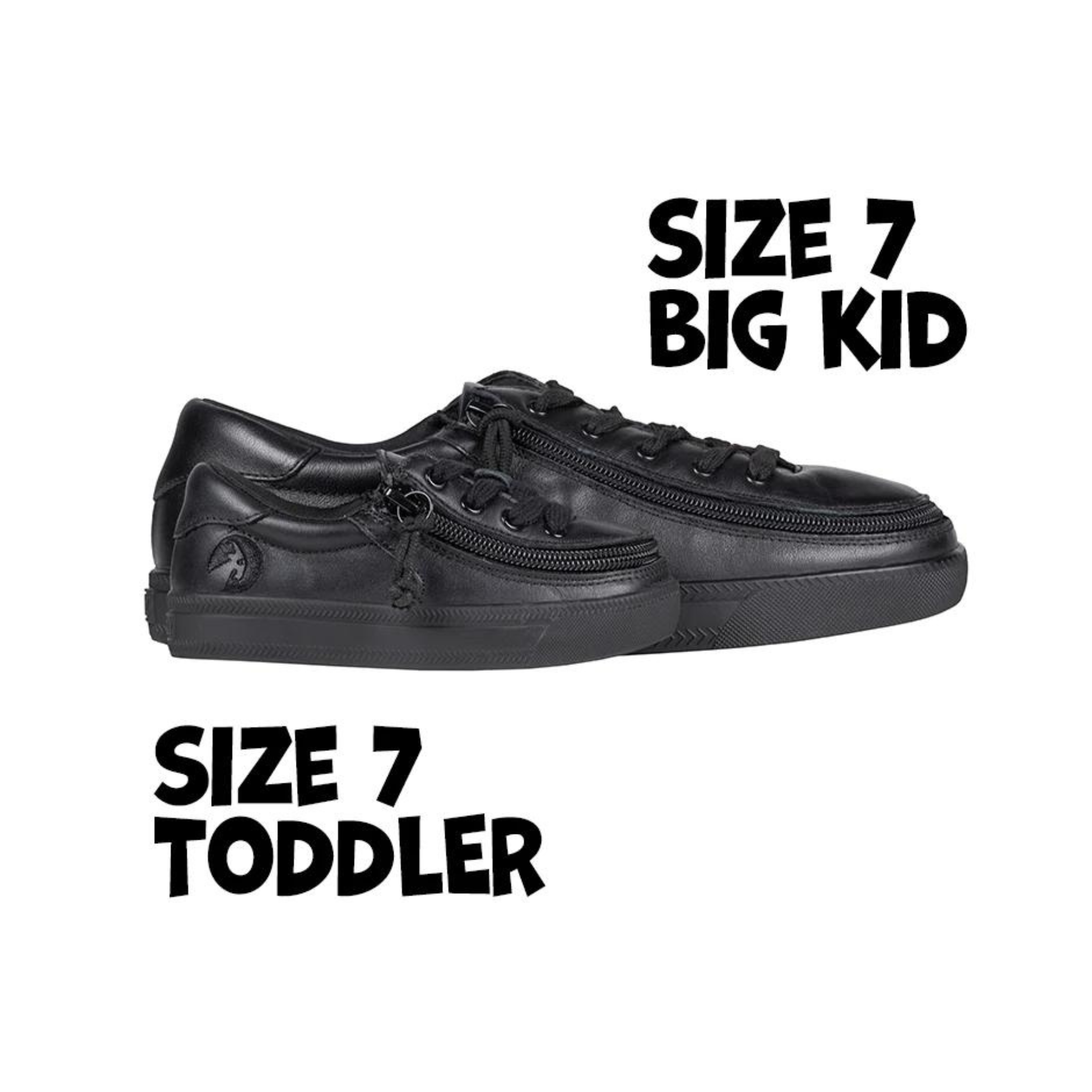 Billy Footwear (Kids) DR II Fit - Low Top Black Leather Shoes