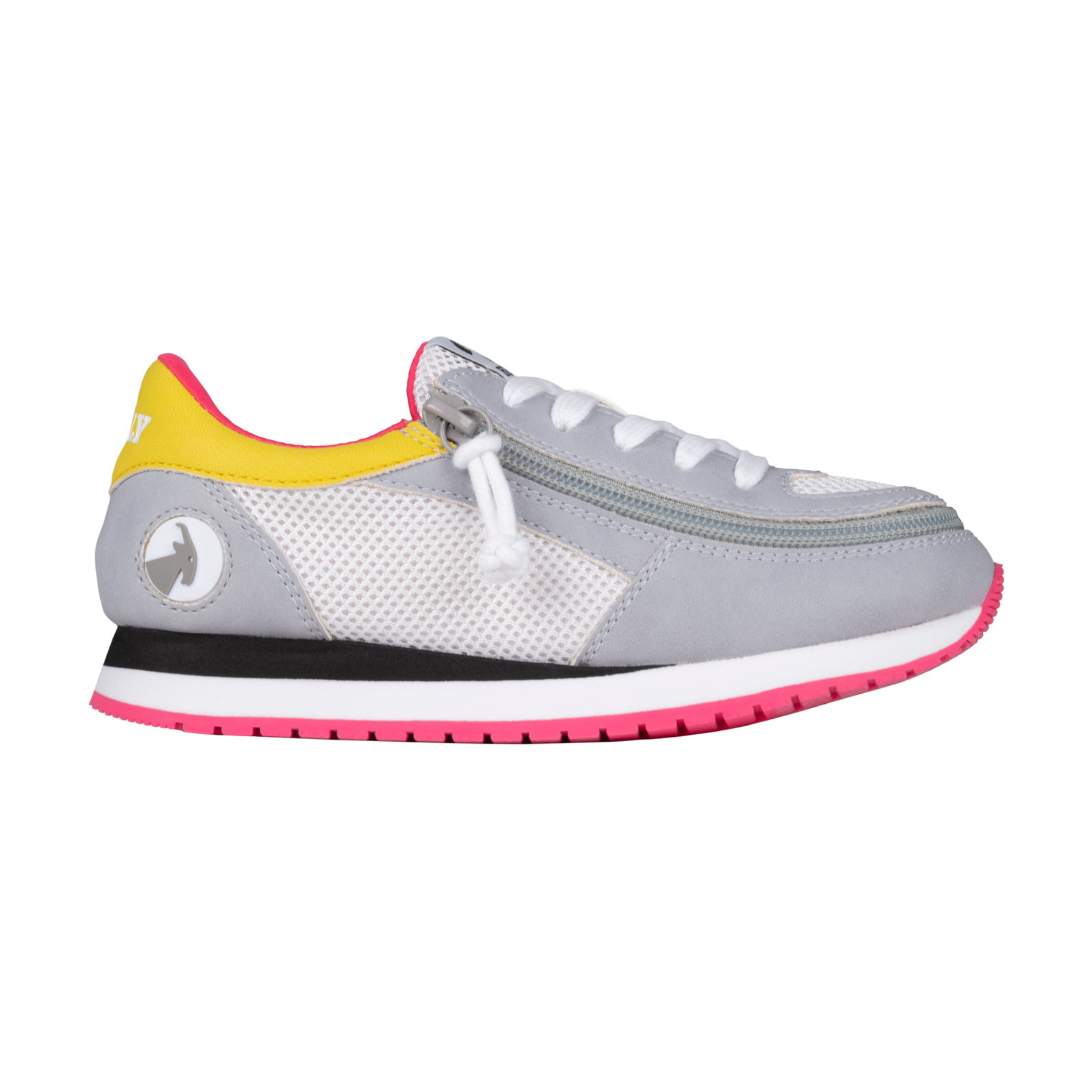 Billy Footwear (Kids) - Grey/ Pink Faux Suede Trainers - CLEARANCE