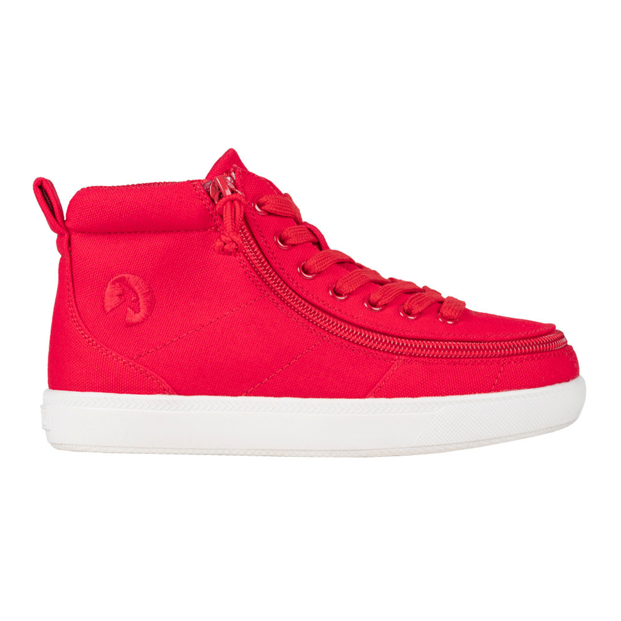 Billy Footwear (Kids) DR II Fit - High Top Red Canvas Shoes