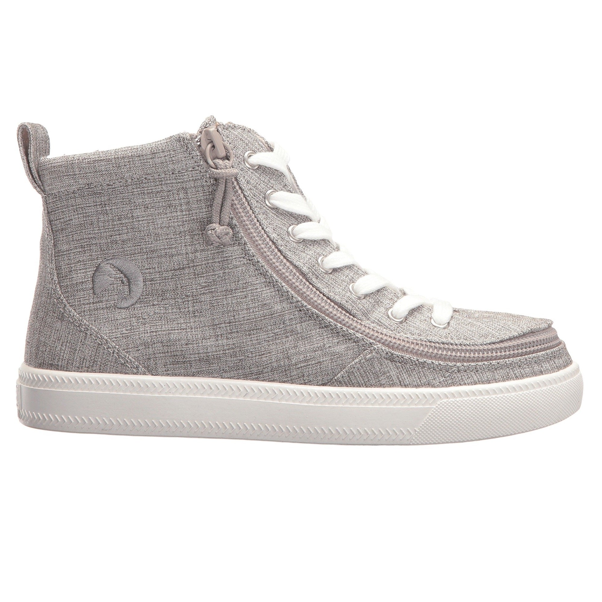 Billy Footwear (Kids) - High Top Linen Light Grey Jersey Shoes - CLEARANCE