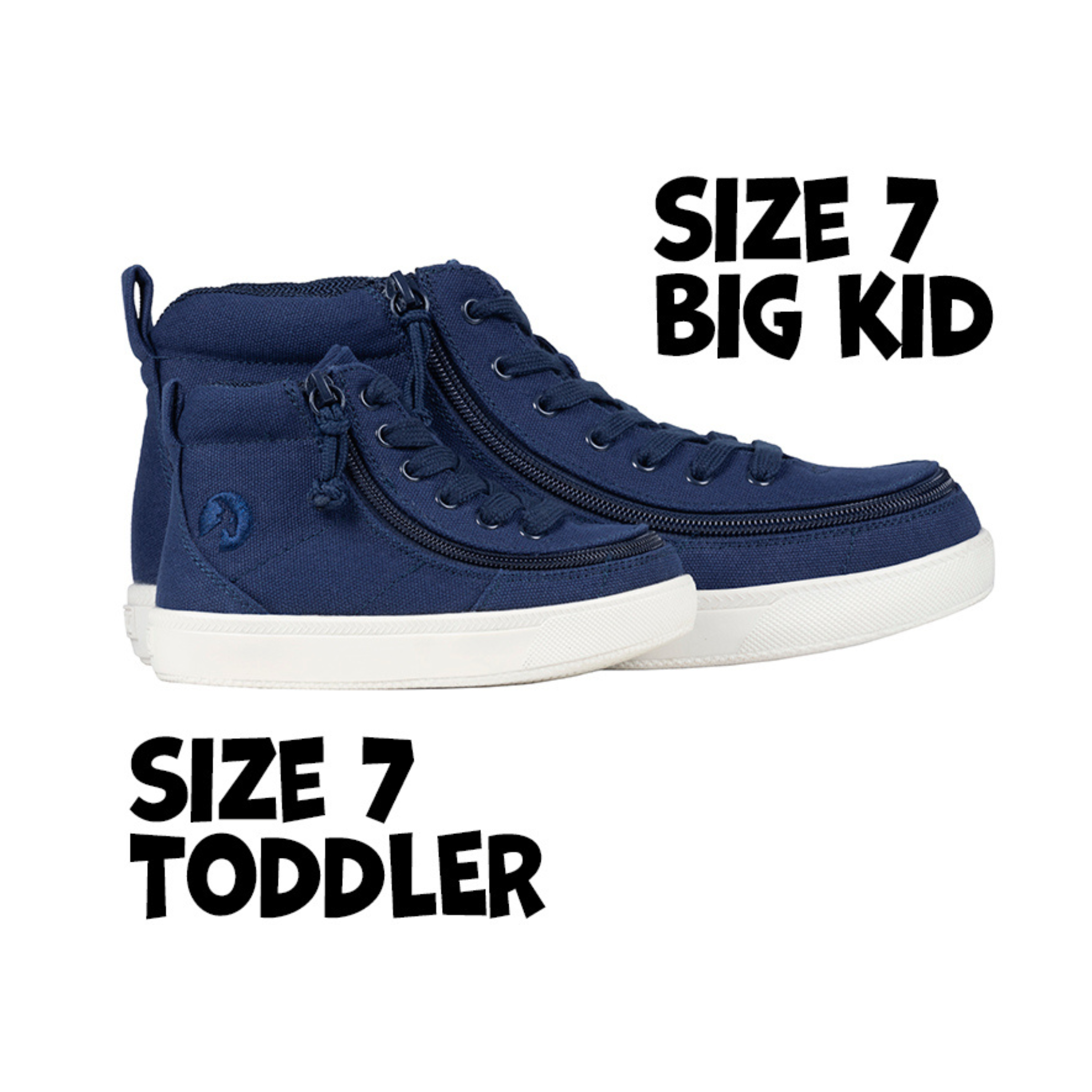 Billy Footwear (Toddlers) MDR II Fit - High Top Navy Canvas Shoes
