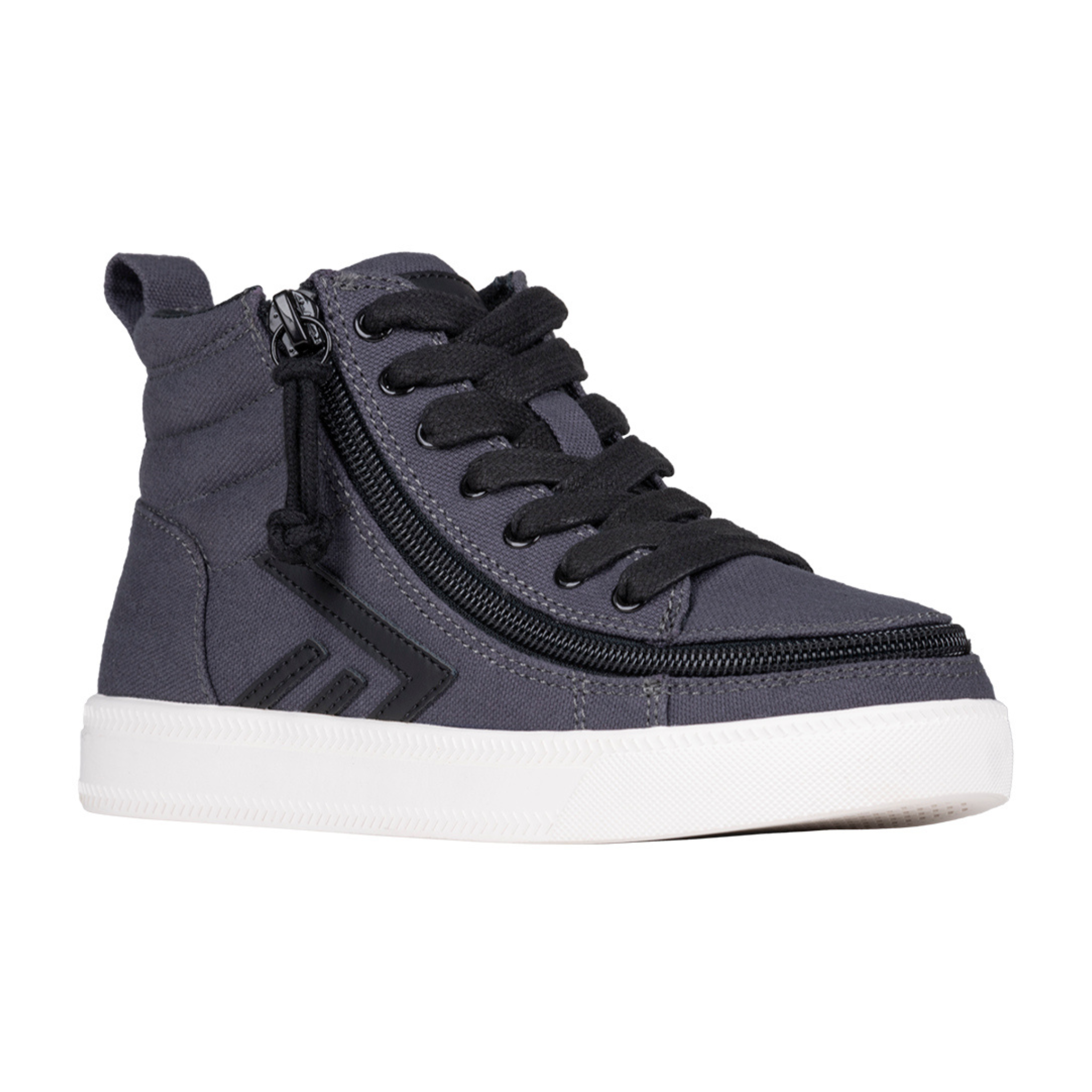 Billy Footwear (Kids) - High Top Charcoal/Black CS Canvas Shoes
