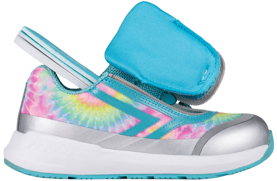 Billy Footwear (Kids) - Low Top Goat Rainbow Tie Dye Trainers