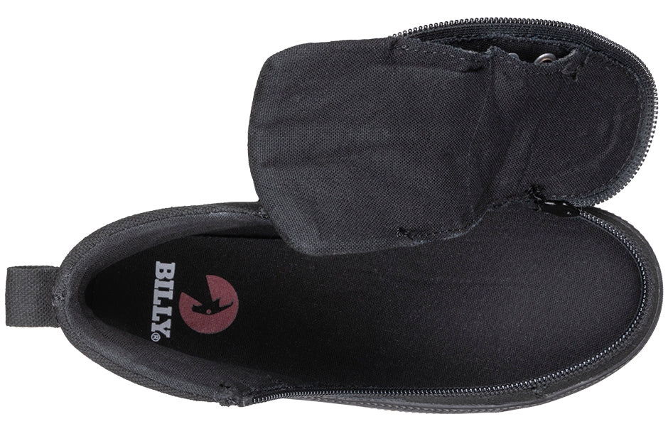 Billy Footwear (Kids) - High Top Black to the Floor CS Canvas Shoes
