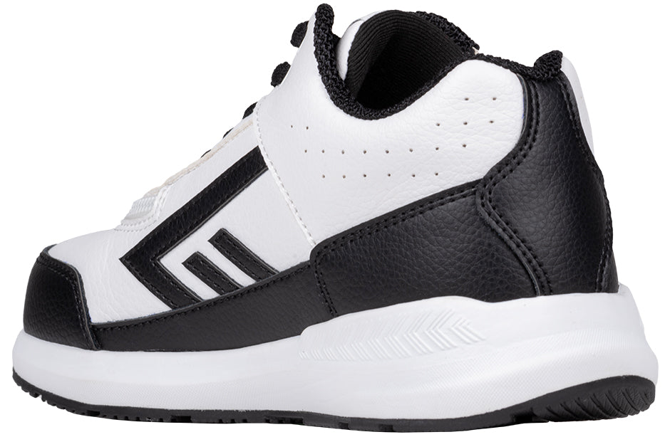 Billy Footwear (Kids) - Mid Top Goat Hoop White/Black Trainers
