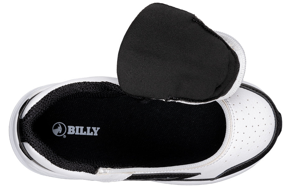 Billy Footwear (Kids) - Mid Top Goat Hoop White/Black Trainers
