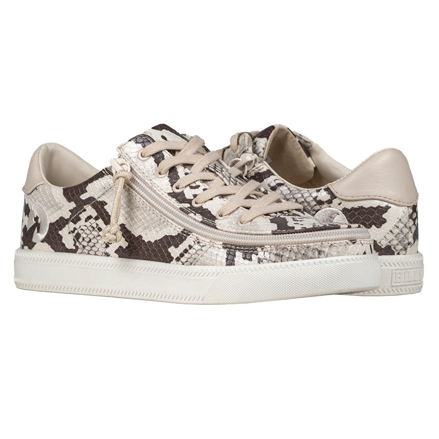Billy Footwear (Womens) - Low Top Snake Print Faux Leather Shoes - CLEARANCE