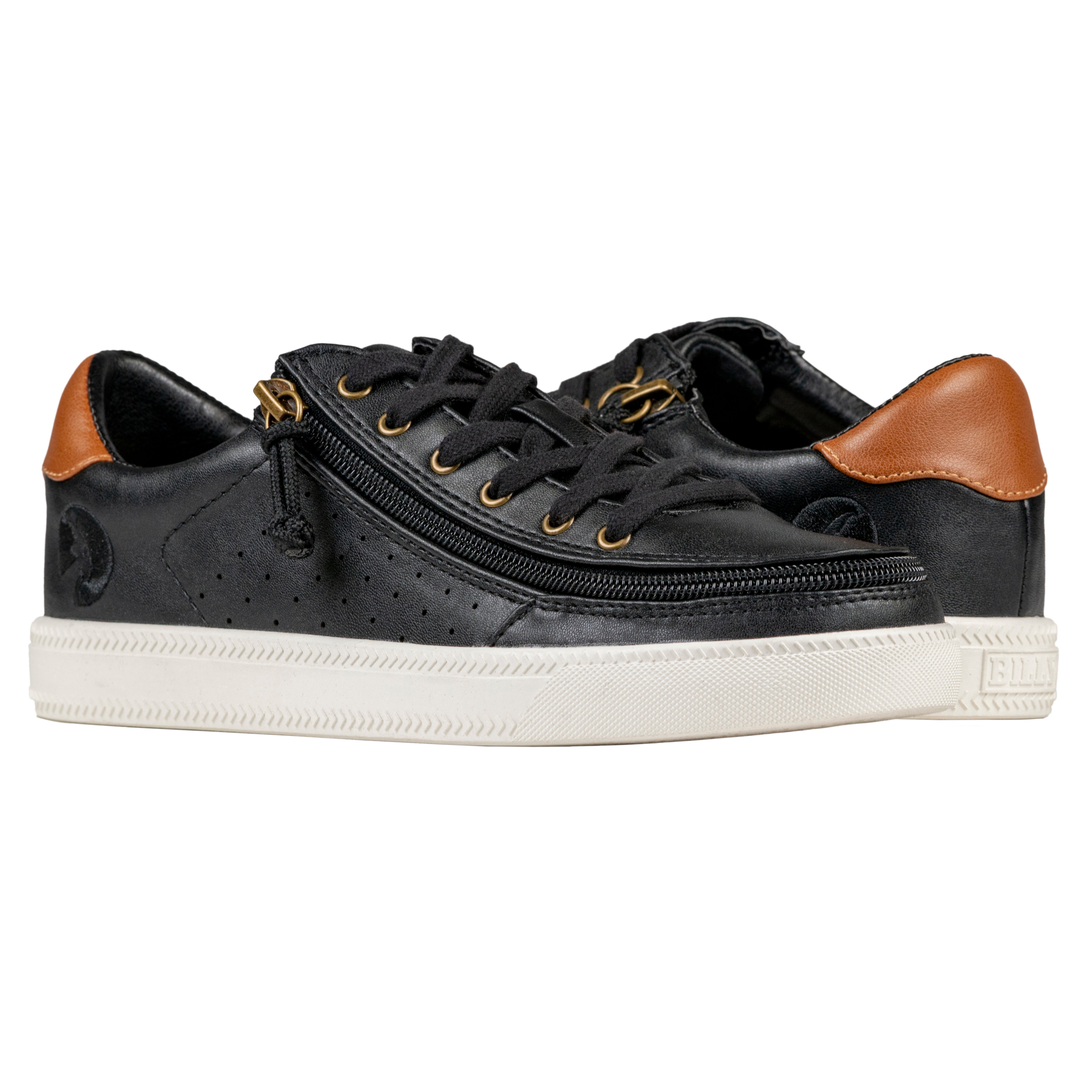 Billy Footwear (Womens) - Low Top Black Faux Leather Shoes - CLEARANCE