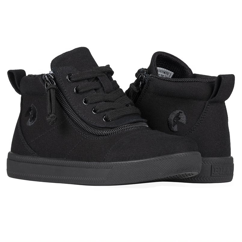 Billy Footwear (Kids) DR Fit Short Wrap - High Top Black Canvas Shoes - CLEARANCE