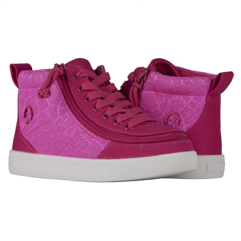 Billy Footwear (Kids) DR Fit - High Top Pink Print Cells Canvas Shoes - CLEARANCE