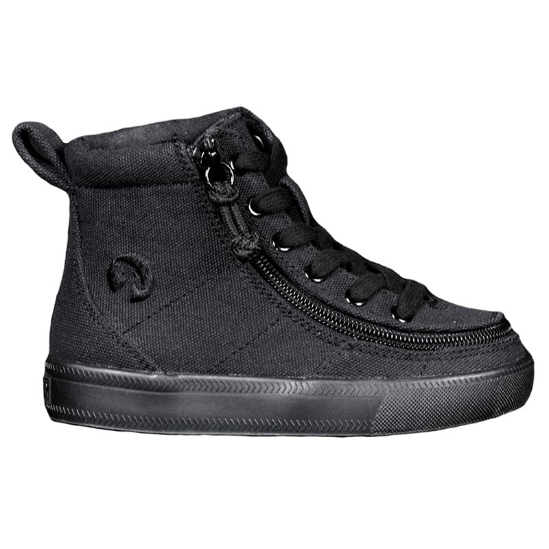 Billy Footwear (Toddlers) DR Fit - High Top Black To The Floor Canvas Shoes