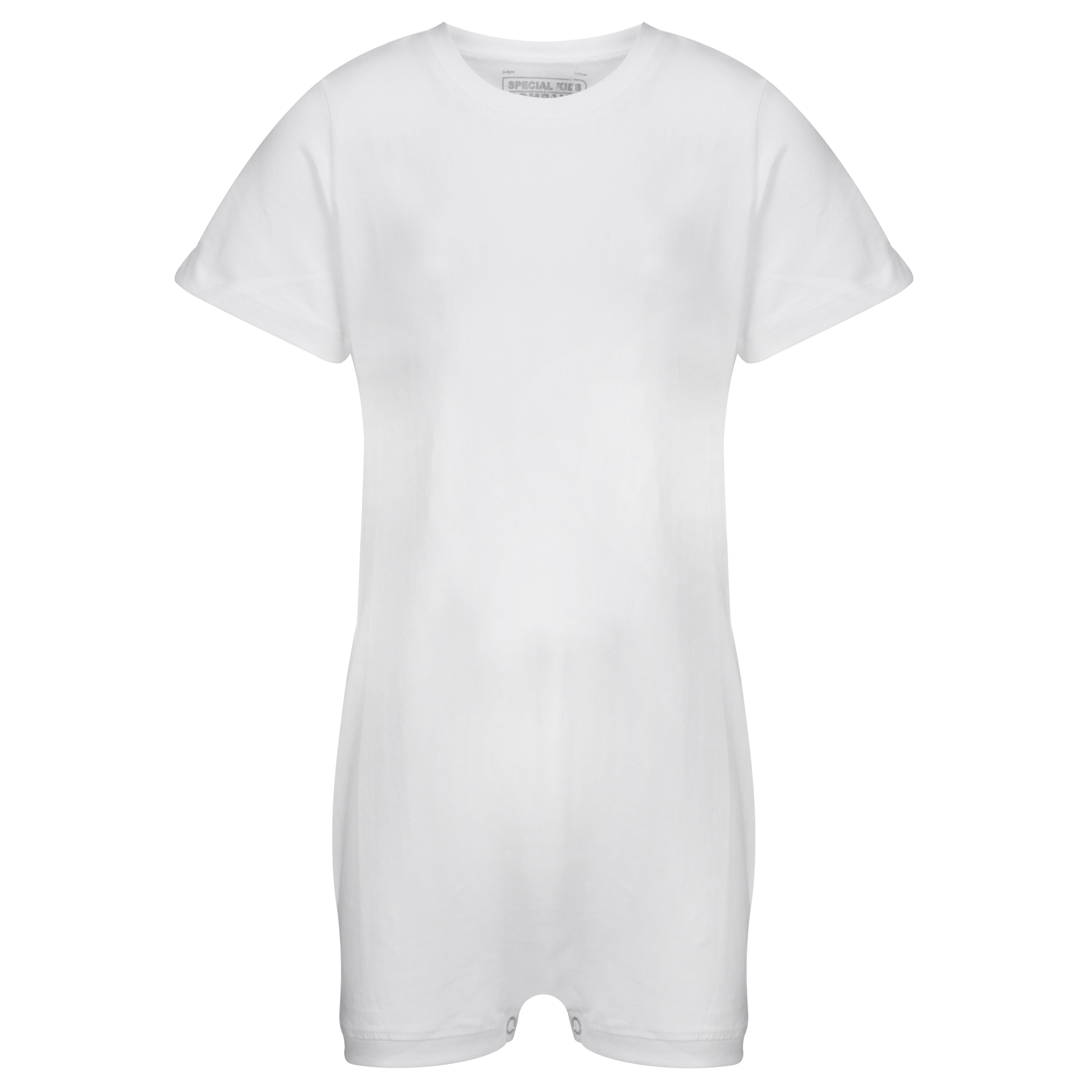 KayCey_Adaptive_clothing_for_older_children_with_special_needs_Short_Sleeve_White_Front