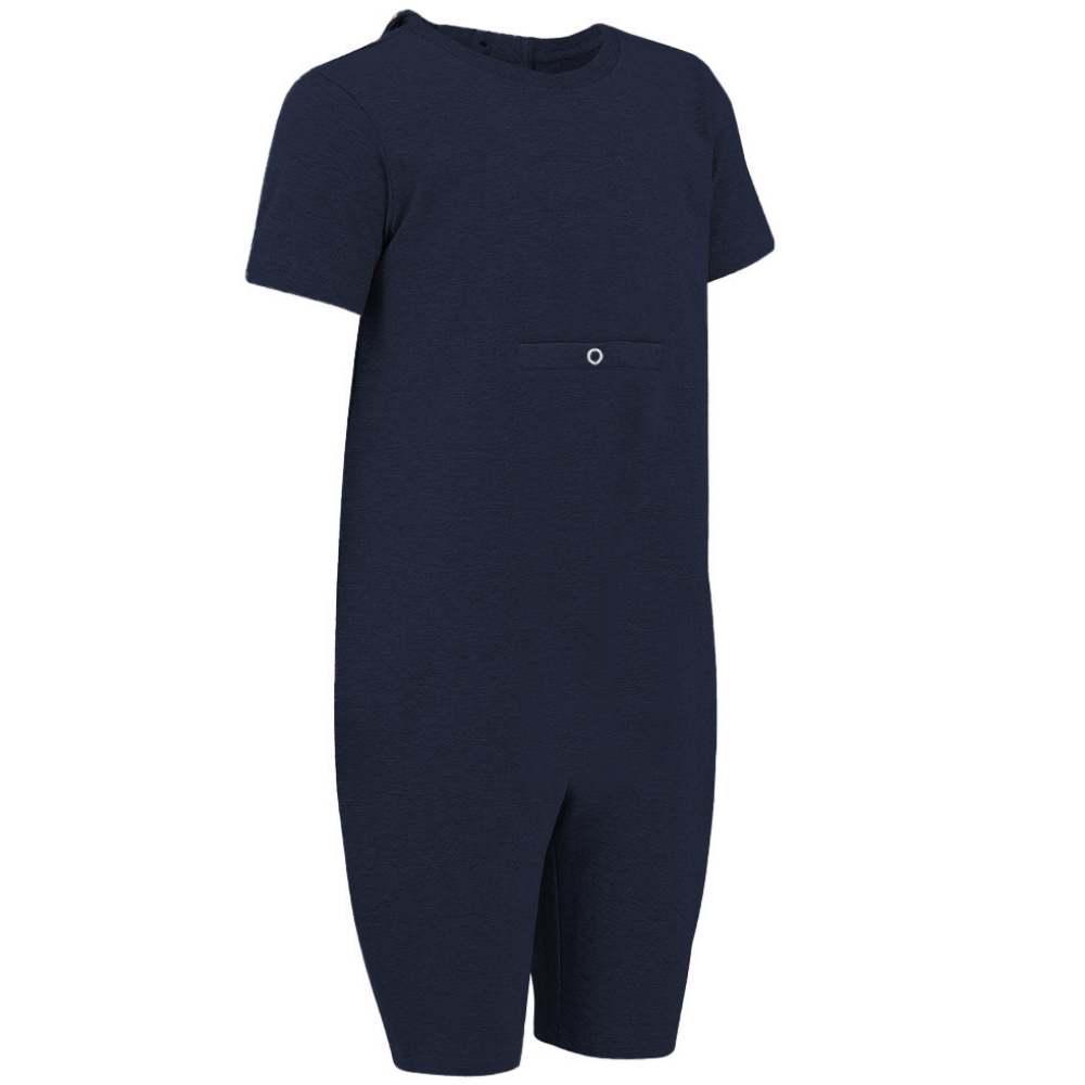 KayCey®Z Secret Zip Back Jumpsuits with Tube Access (Adults) - Short Sleeve / Knee Length