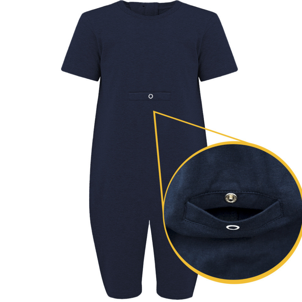 KayCey®Z Secret Zip Back Jumpsuits with Tube Access (Kids)- Short Sleeve / Knee Length