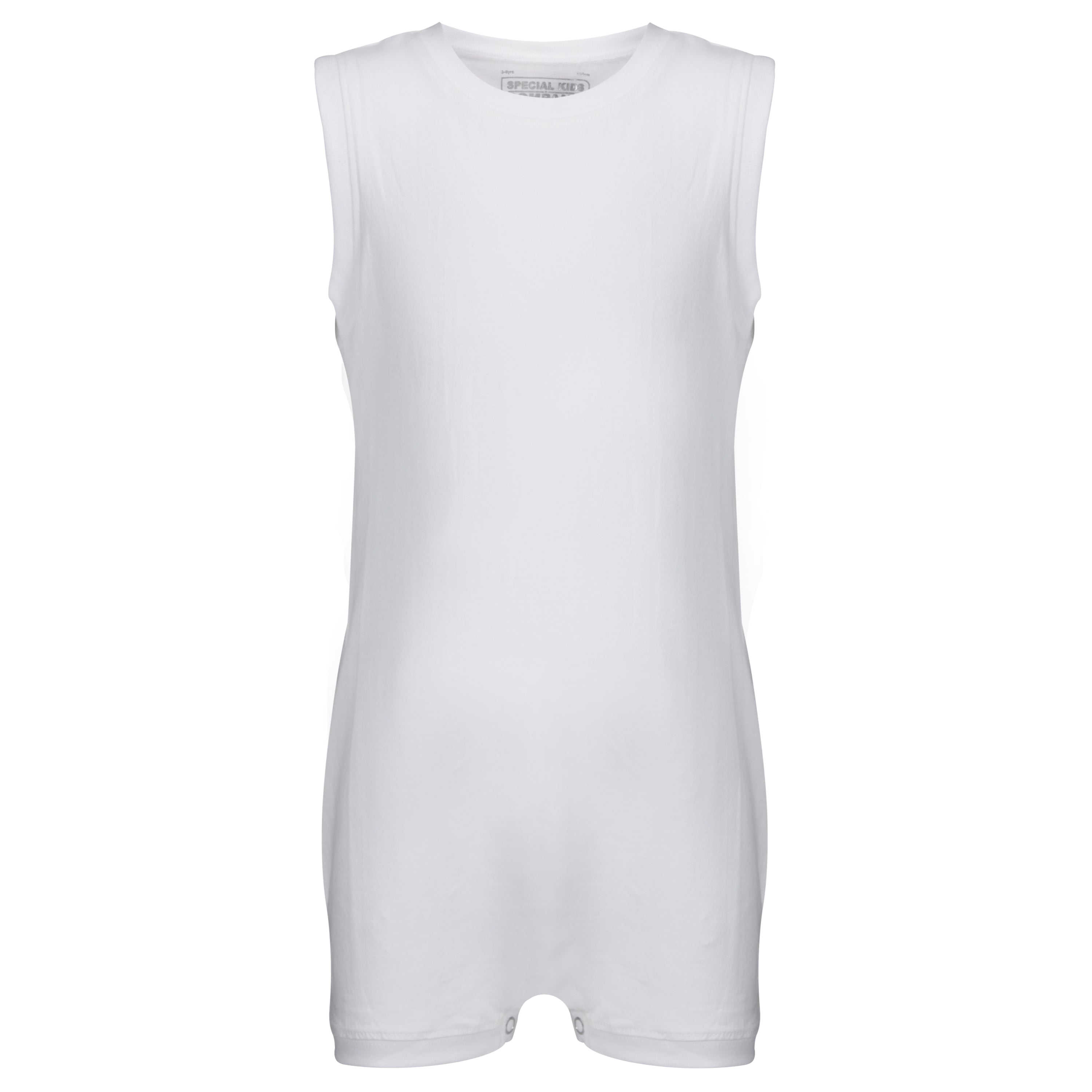 KayCey_Adaptive_clothing_for_older_children_with_special_needs_Sleeveless_White_Front