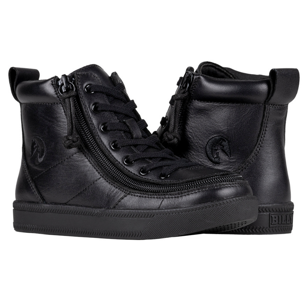 Billy Footwear (Kids) - High Top Leather Black to Floor Leather Shoes - CLEARANCE