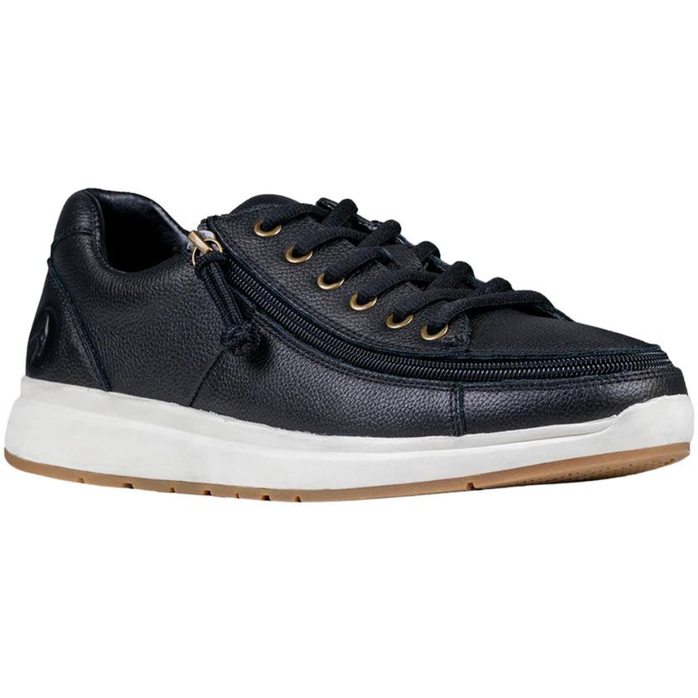 Billy Footwear (Mens) - Low Top Black Leather Comfort Shoes