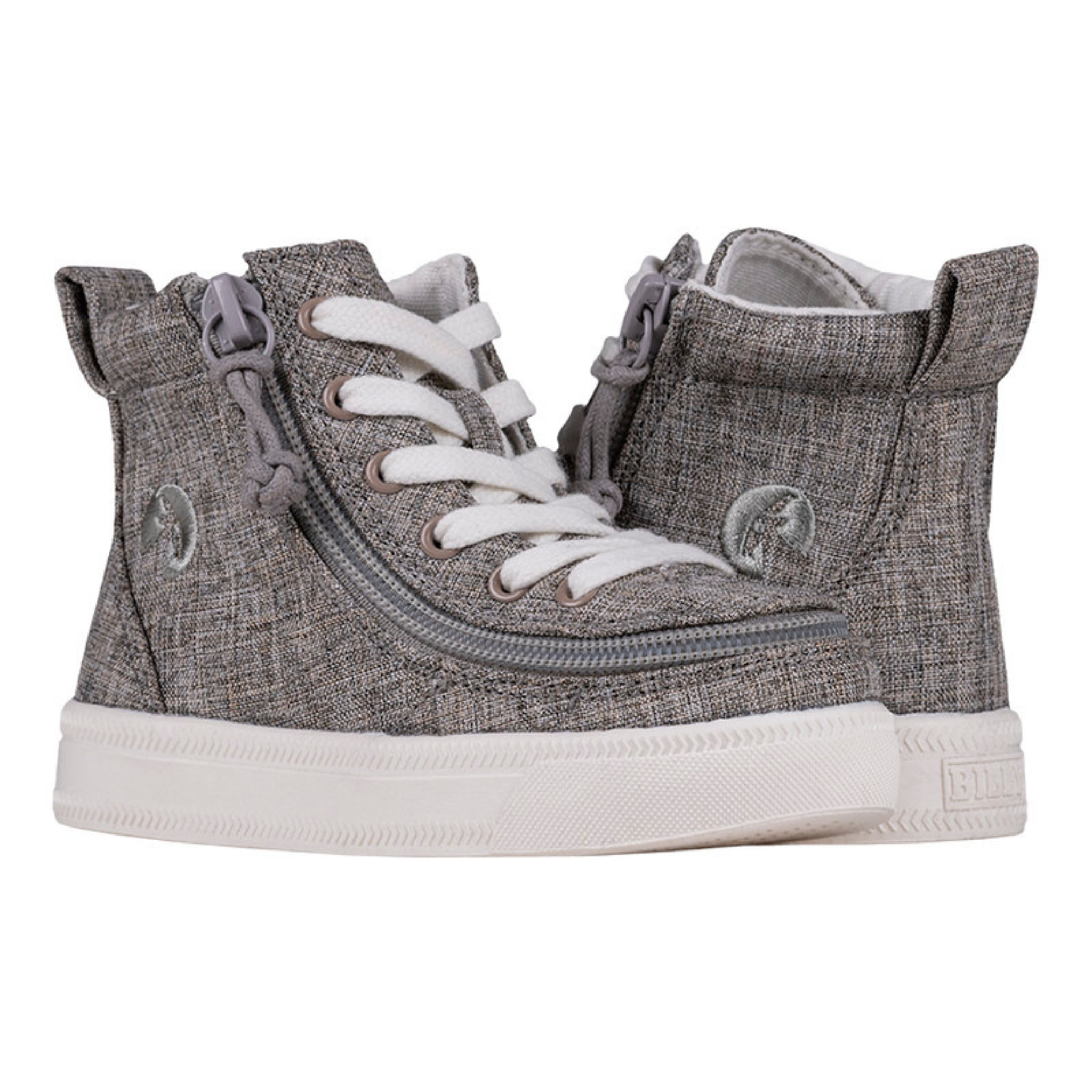 Billy Footwear (Toddlers) - High Top Linen Shoes Darker Grey Jersey