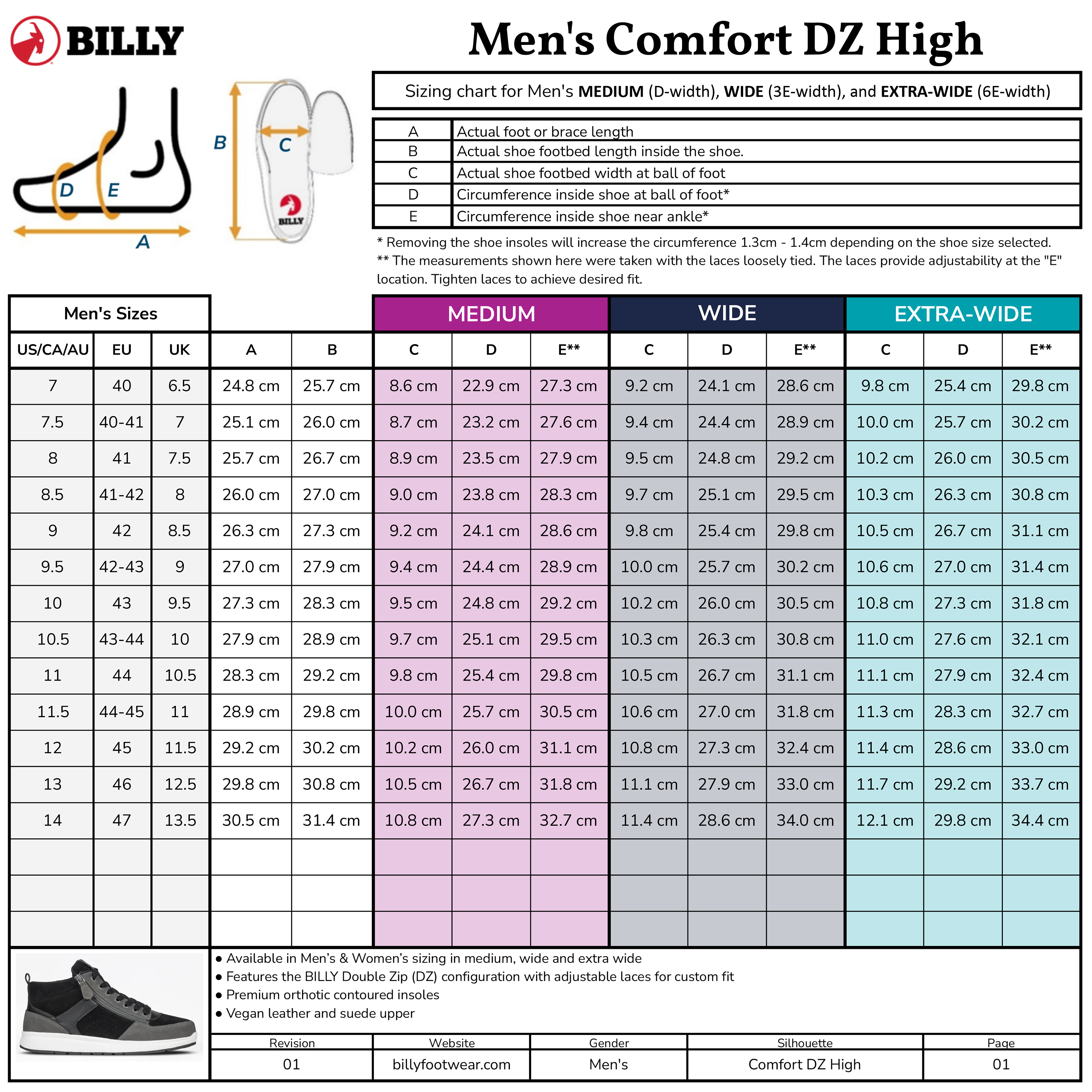 Billy Footwear (Mens) - High Top Grey Jersey Billy Goat Classic Canvas Shoes