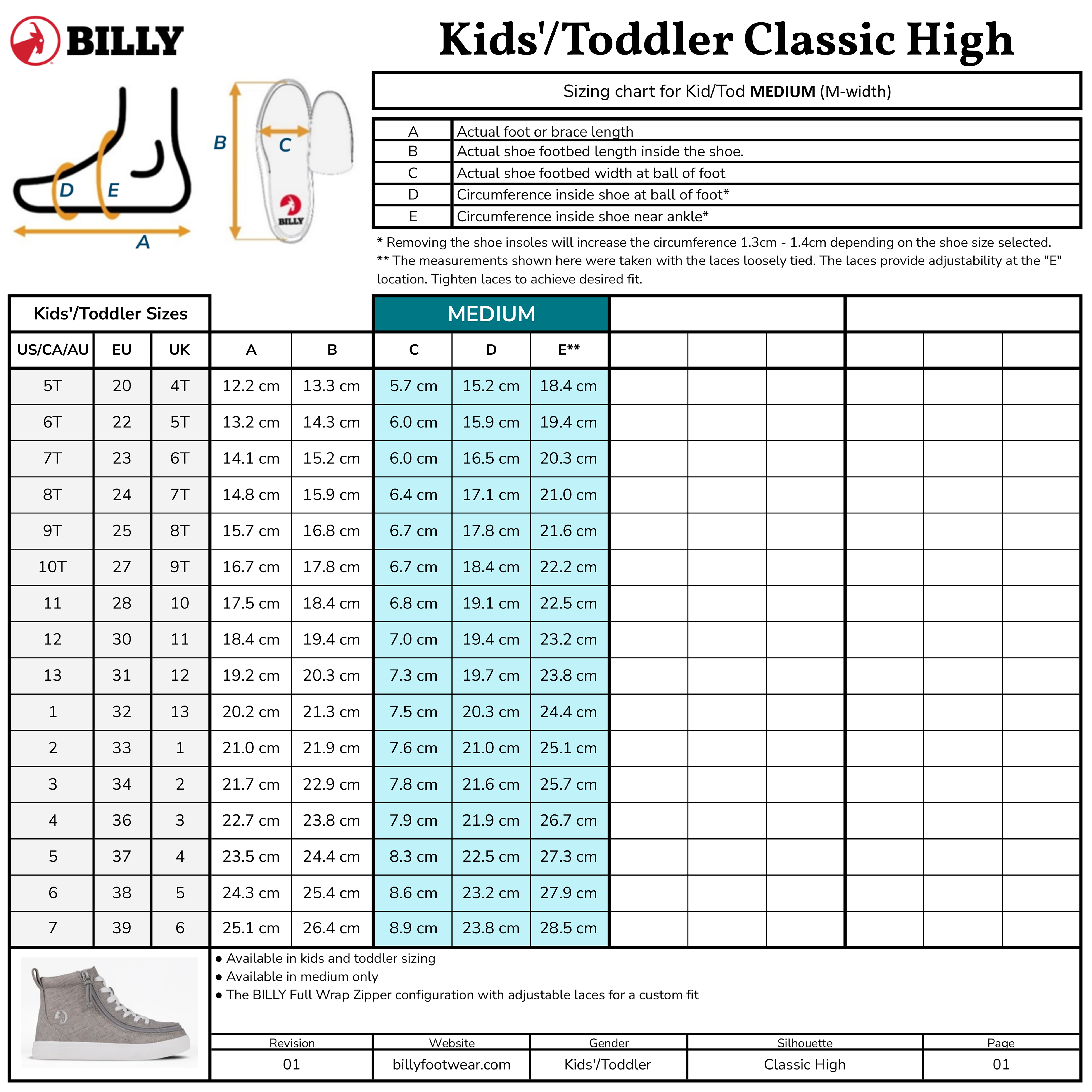 Billy Footwear (Kids) - High Top Silver Butterfly Shoes