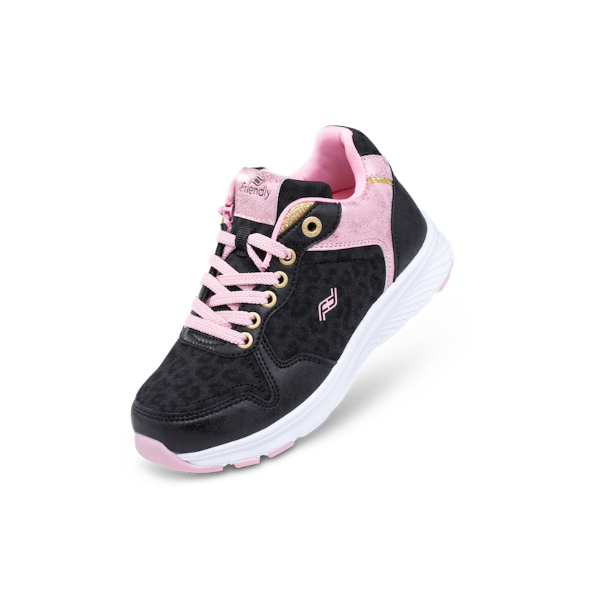 Friendly Shoes Excursion (Kids) - Black Leopard Dahlia Pink