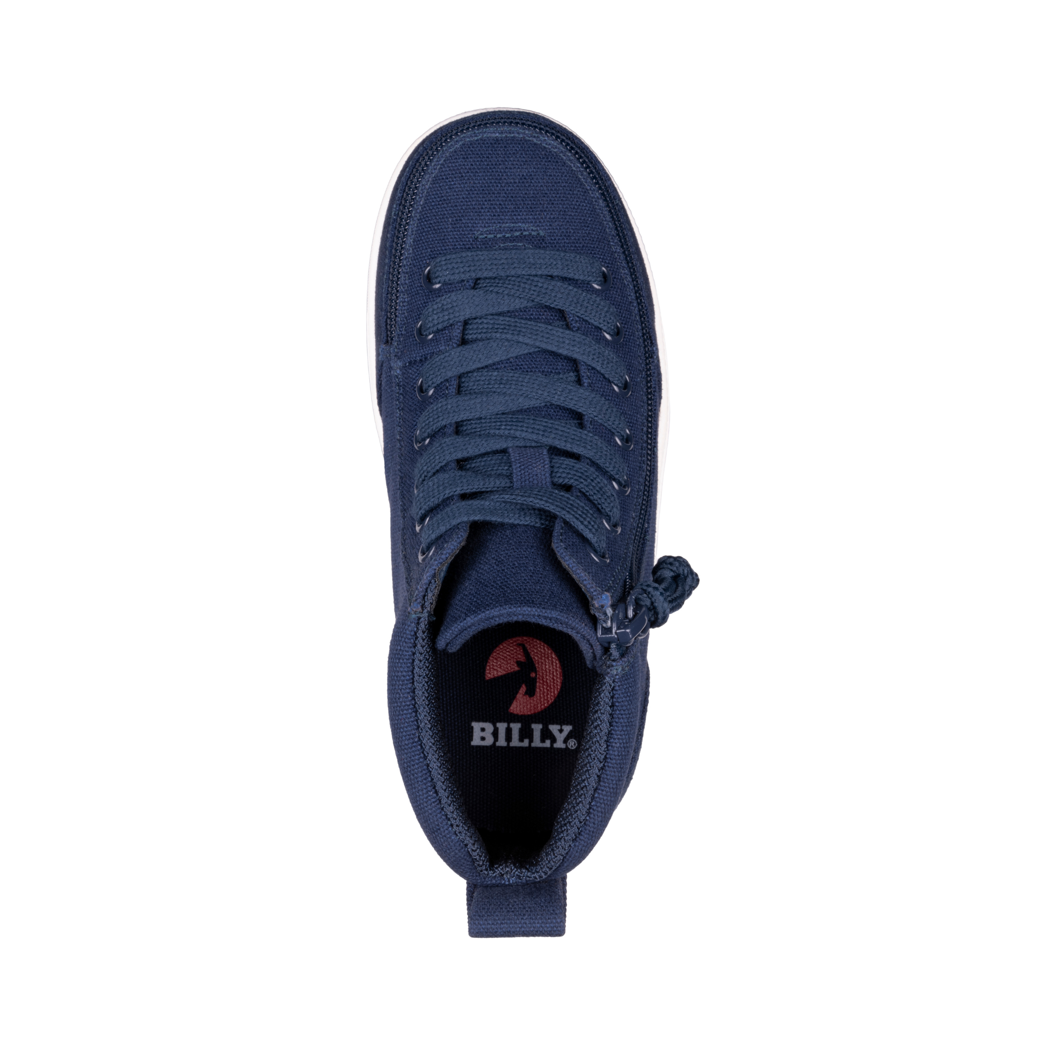 Billy Footwear (Toddler) DR II Fit - High Top Navy Canvas Shoes