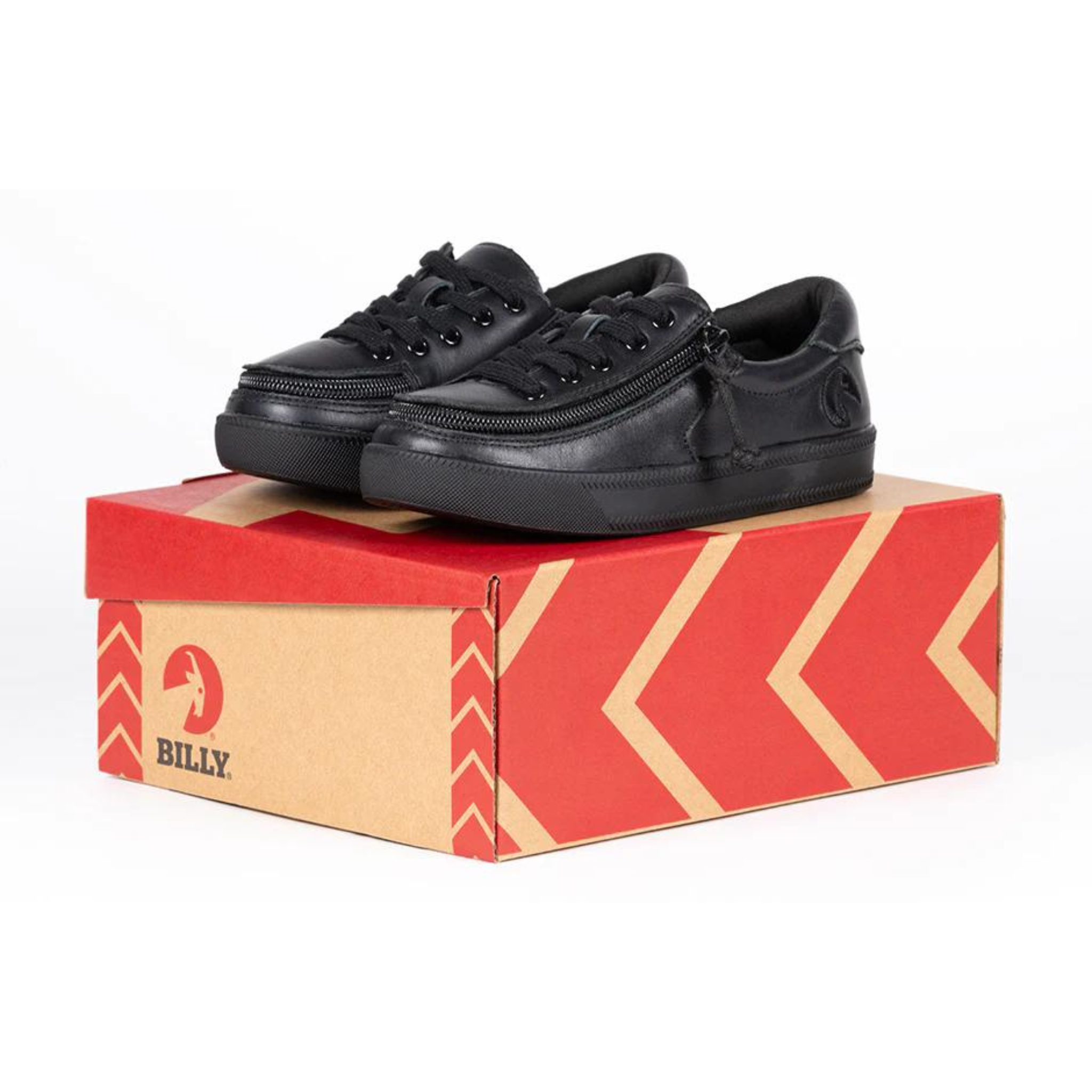 Billy Footwear (Kids) DR II Fit - Low Top DR II Black Leather Shoes