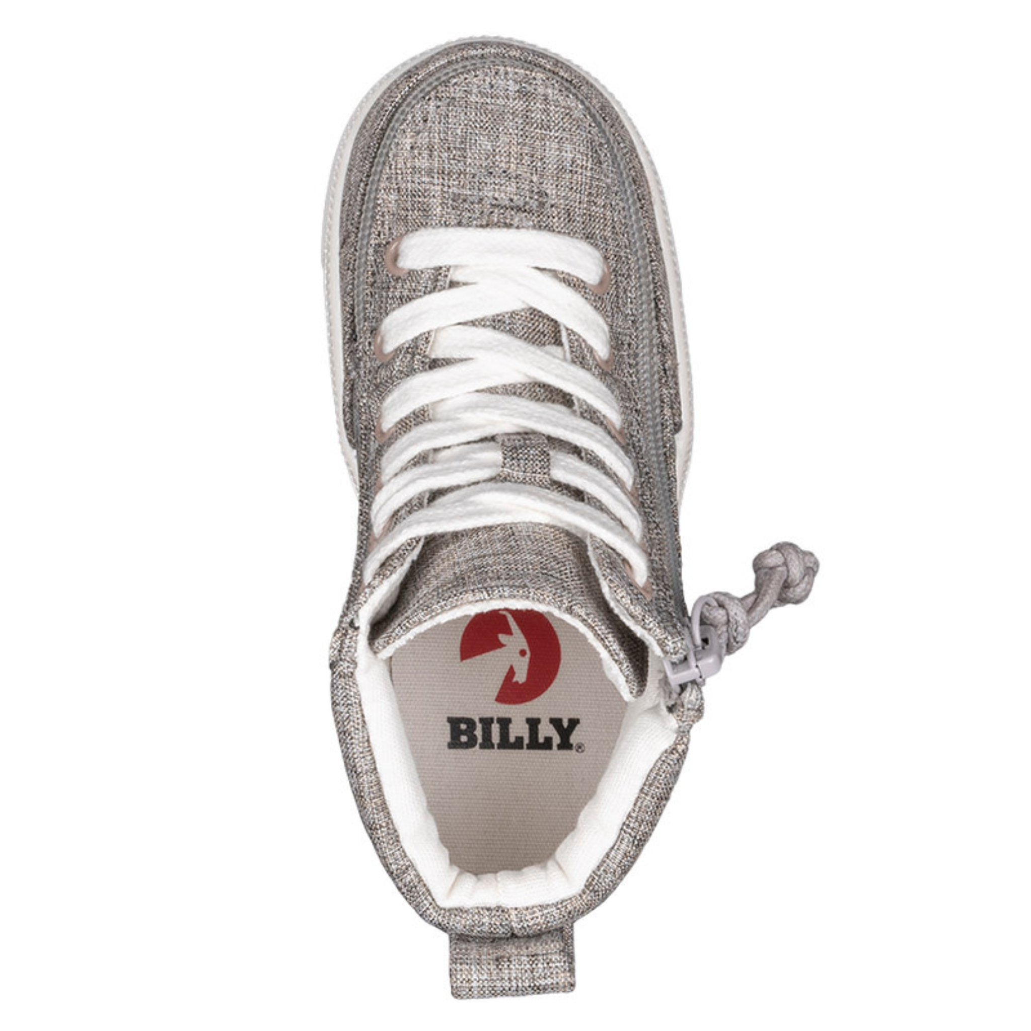 Billy Footwear (Toddlers) - High Top Linen Shoes Darker Grey Jersey