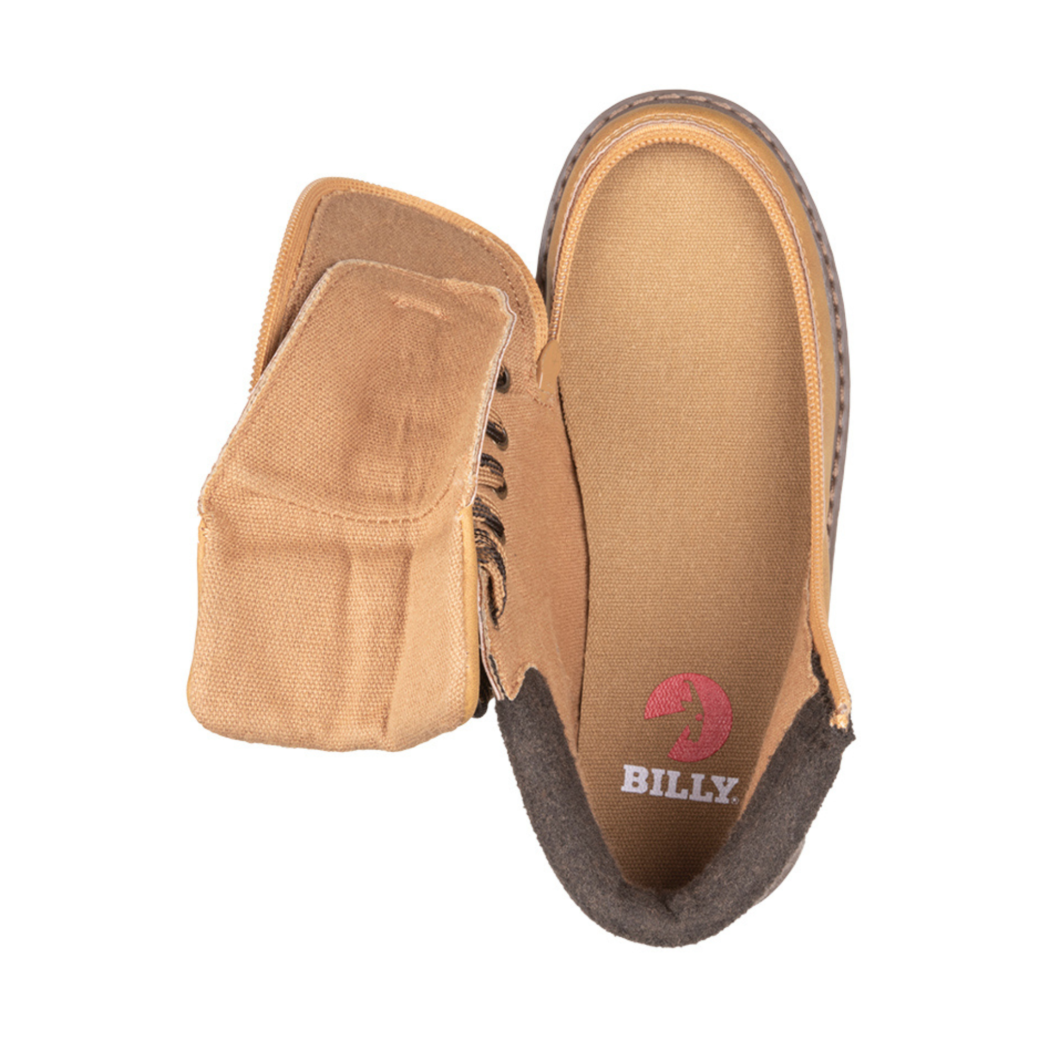 Billy Footwear (Kids) -  Tan Faux Leather Lug Boots