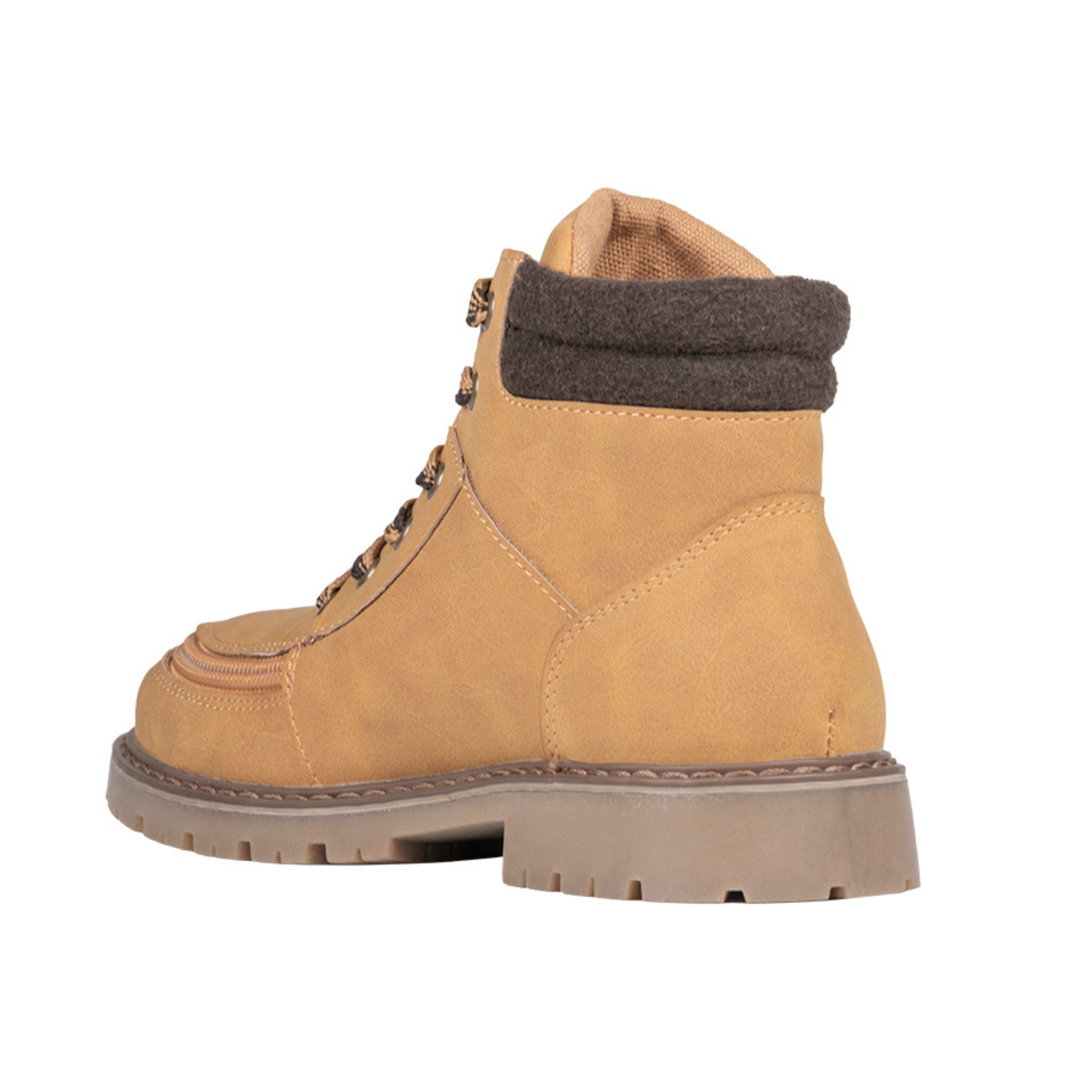 Billy Footwear (Toddler) -  Tan Faux Leather Lug Boots