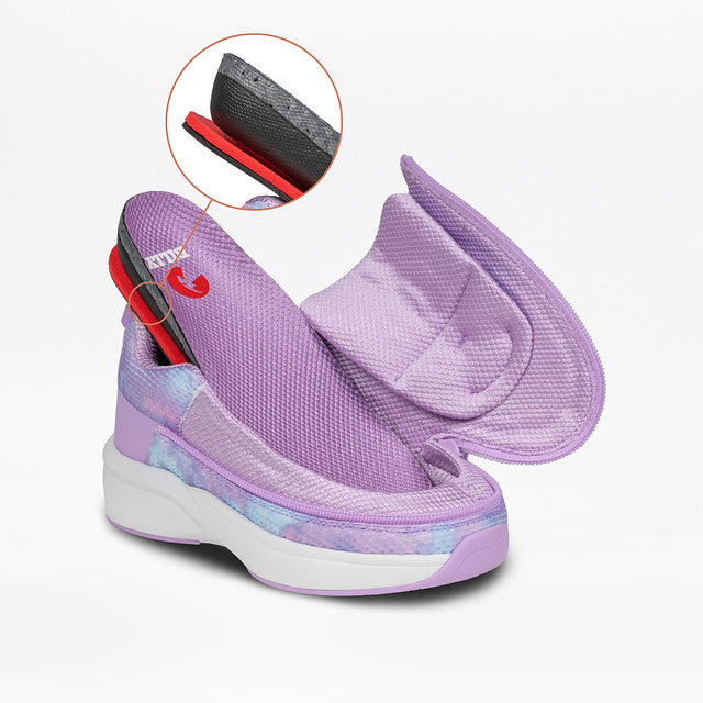 Billy Footwear (Kids)  - Lilac Watercolour Limitless Low Top Shoes
