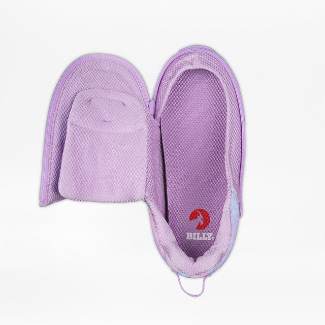 Billy Footwear (Kids)  - Lilac Watercolour Limitless Low Top Shoes