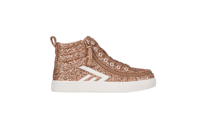 Billy Footwear (Toddler)  - Rose Gold Glitz CS Canvas Shoes