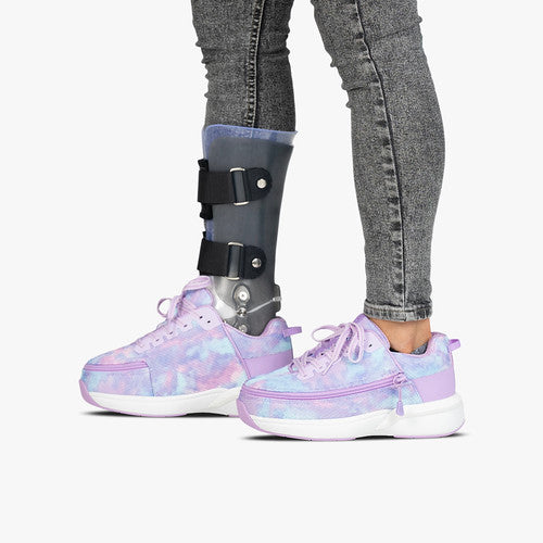 Billy Footwear (Kids)  - Lilac Watercolour Limitless Low Top Shoes