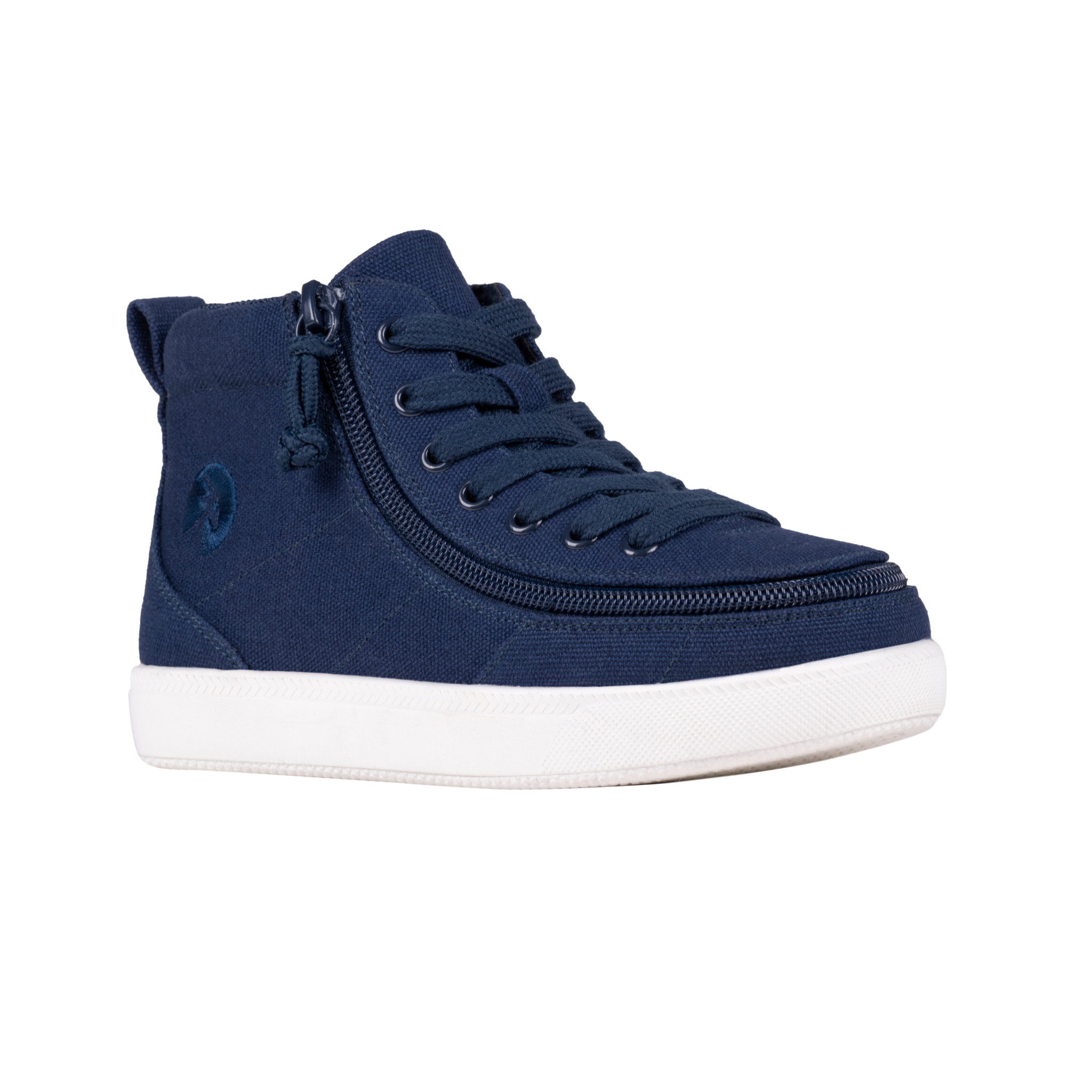 Billy Footwear (Toddler) DR II Fit - High Top Navy Canvas Shoes