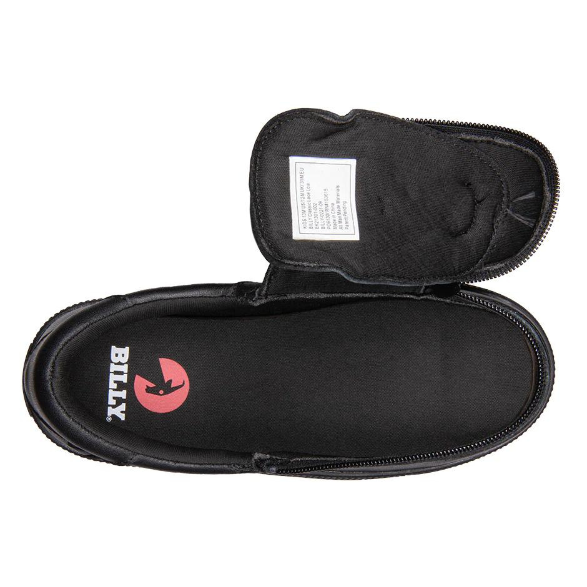 Billy Footwear (Kids) DR II Fit - Low Top DR II Black Leather Shoes