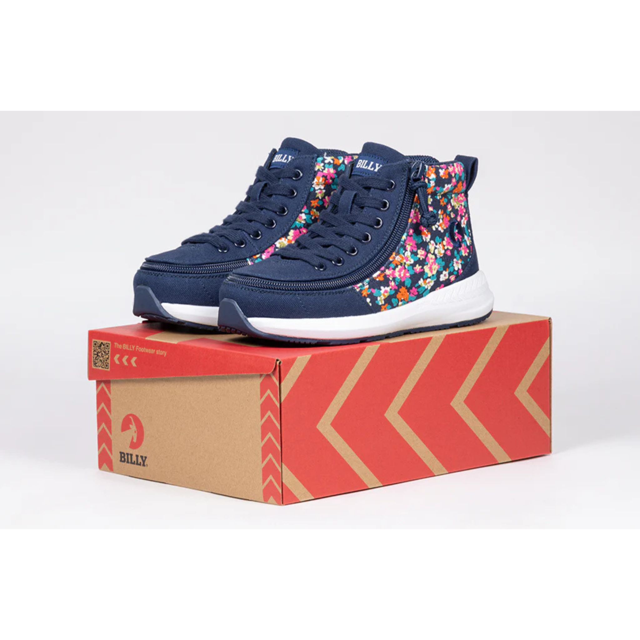 Billy Footwear (Toddler) - Goat High Top Sport Navy Floral