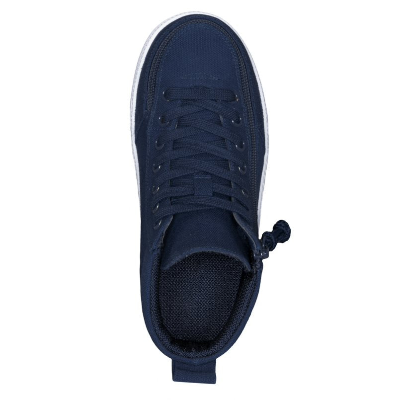 Billy Footwear (Toddlers) DR Fit - High Top Navy Canvas Shoes