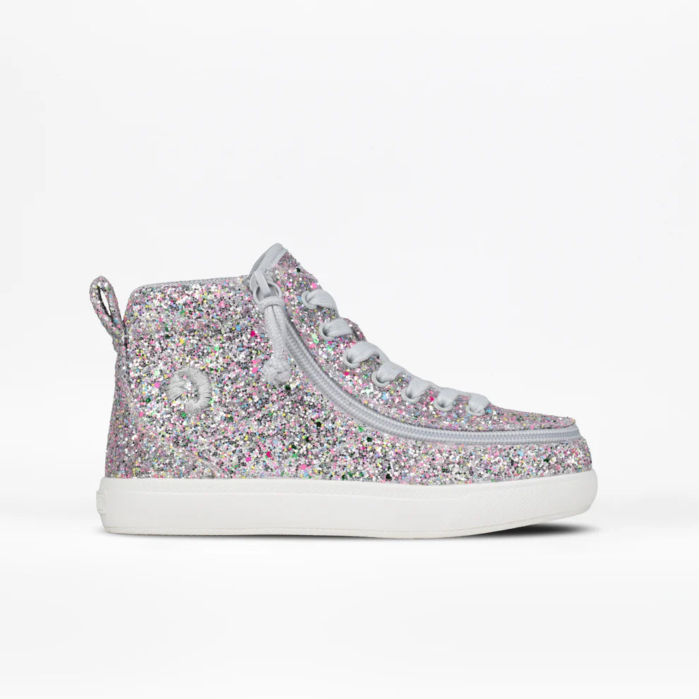 Billy Footwear (Toddler) - Silver Multi Glitter BILLY Classic D|R II High