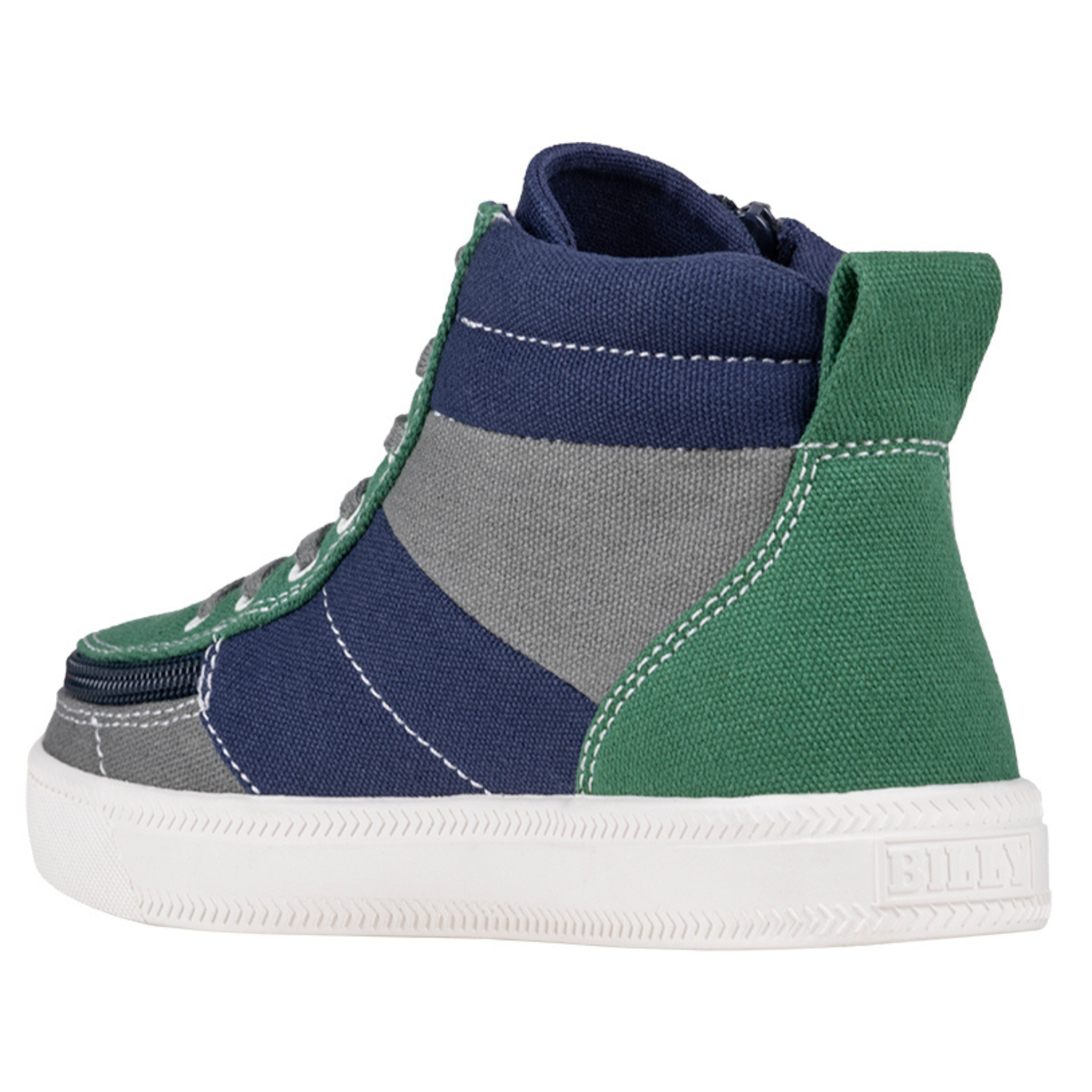 Billy Footwear (Kids)  - Street High Top Earth Colour Block Canvas Shoes