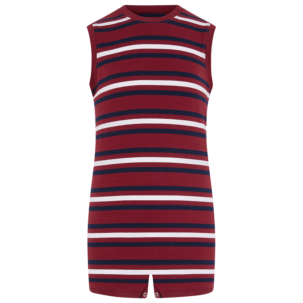 KayCey® Signature Stripes Sleeveless Popper Bodysuit